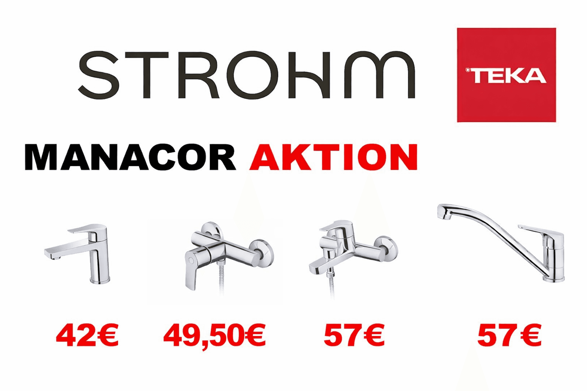 Strohm Teka Manacor Aktion — Armaturen ab € 42,-